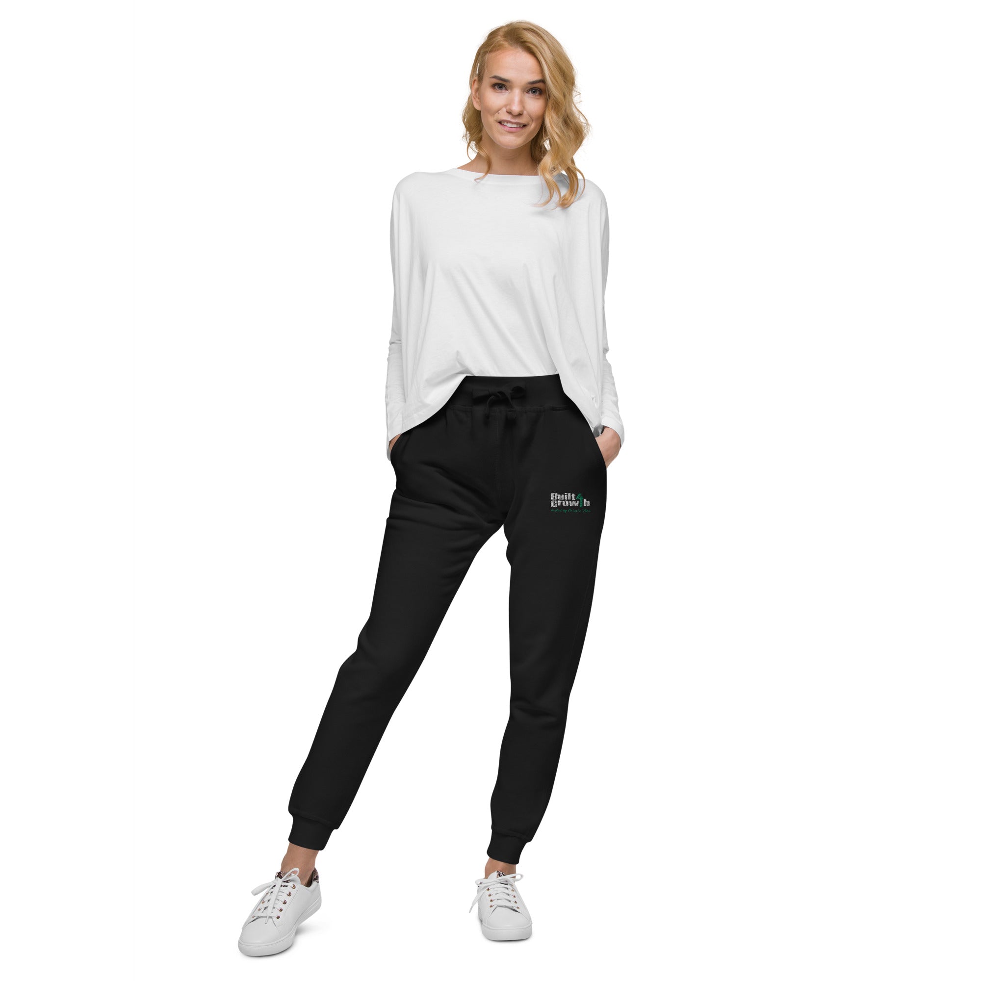 Built 4 Growth Unisex Fleece Sweatpants – Cozy 100% Cotton & Fleece Blend for Everyday Comfort